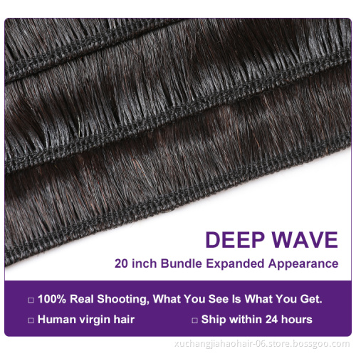 Woman`s Romance free sample hair bundles wholesale alibaba virgin human deep wave cuticle aligned hair 40 inch human hair